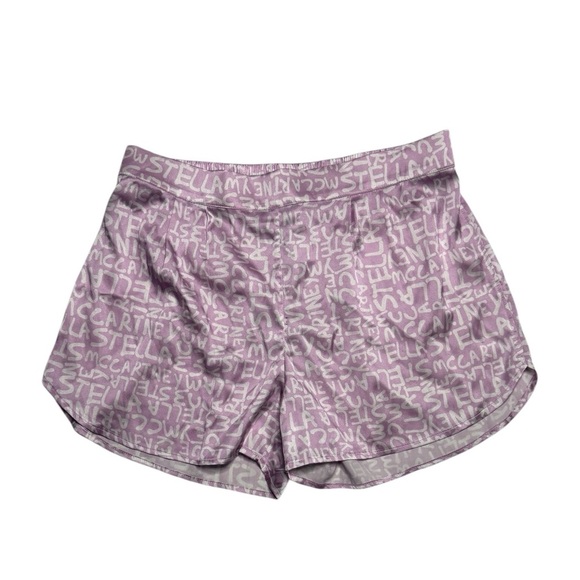 New Stella McCartney Pink Silk Graffiti Pajama Shorts Size Medium - Picture 1 of 8